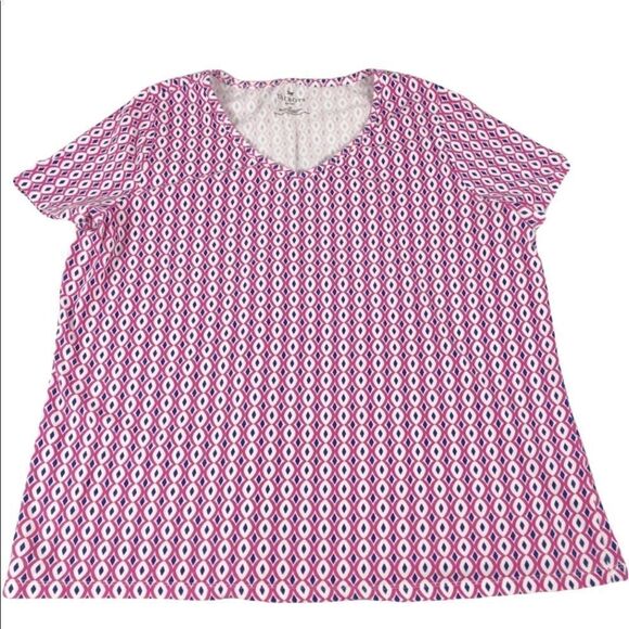 Talbots Women's Short-Sleeve V-neck top size 2X - Picture 1 of 4